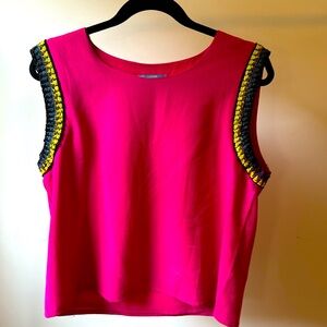 Women’s beaded tank top - size large. Slightly cropped